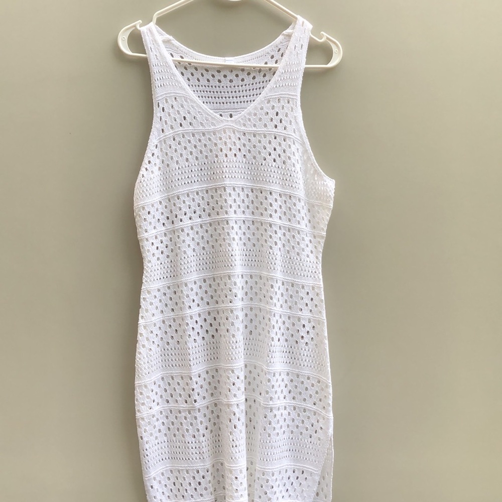 Dokotoo | Mesh Swim Coverup In White